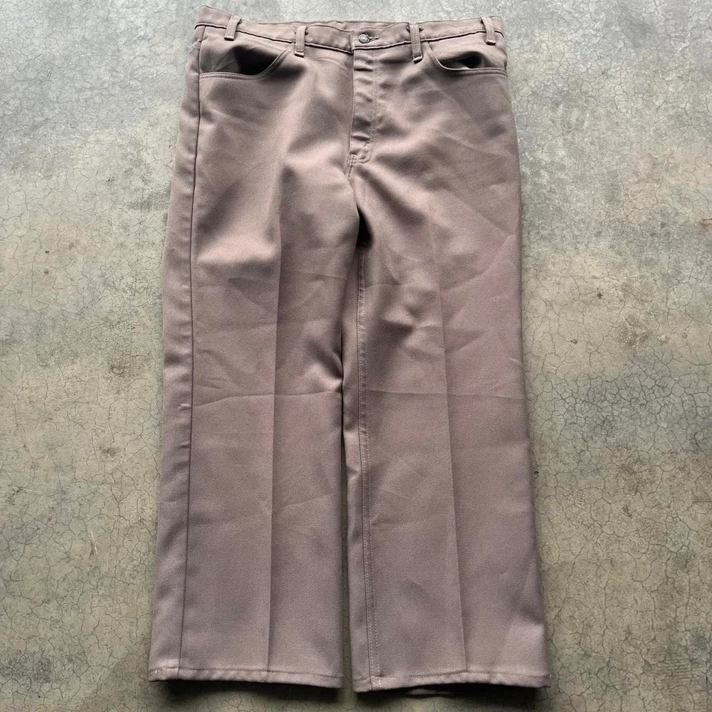 Vintage Levi's brown/grey trouser pants Scovill zipper Measures 36
